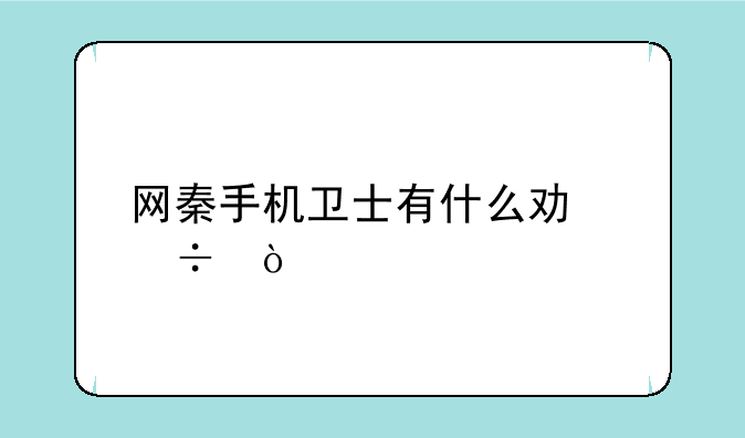 网秦手机卫士有什么功能？